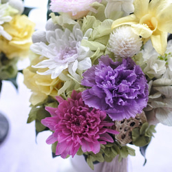 《彩・SAI》仏花◇花器の色が選べます♢﻿お供え花・すべてプリザーブドフラワーの仏花 6枚目の画像