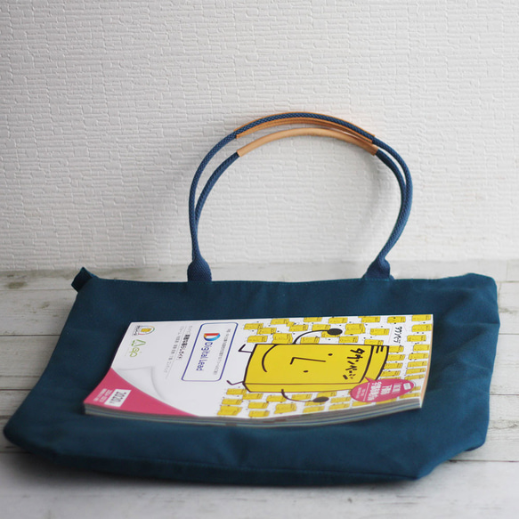 本革×帆布 マルチショルダーバッグファスナー付き A4 ファスナー付き ジムマザーズバッグ B-230 14枚目の画像