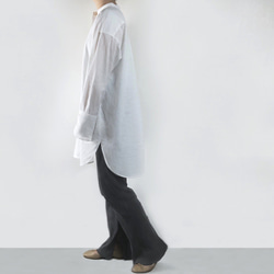 YUGUCi  -日々のシャツ- / 釦が選べる / 日本製 コットンリネン / オフホワイト 8枚目の画像