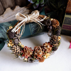 木の実のリース 松ぼっくり ヤシャブシ ドングリ リース Monet 通販