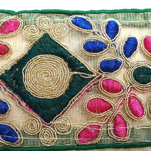 10cmより インド刺繍テープ チロリアンテープ 葉