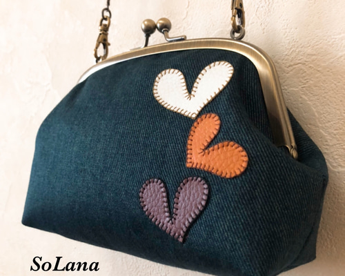 ☆Yumi☆さま専用。ハンドメイドがま口ショルダーバッグ口金27㎝ MY mama がま口 口金 ハンドバッグ ショルダー ポーチ 金具 カン