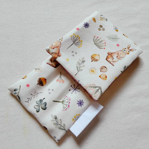 ピンク/うさぎ/動物/女の子/草花/カトラリーケース /布/縦3本/エジソン