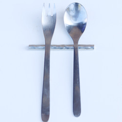 鎚目模様の真鍮カトラリーレスト［　slim　］ 10枚目の画像