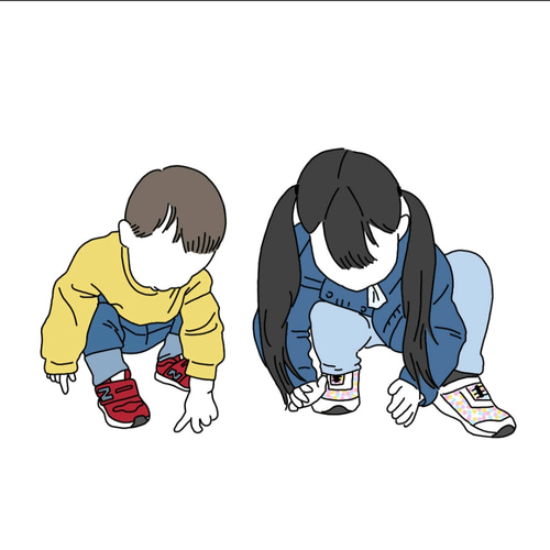 ペット似顔絵(フレームなし)