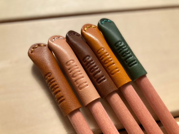 牛革》鉛筆キャップ 5個セット ペン・筆記用具 Charmant Luciole 通販 
