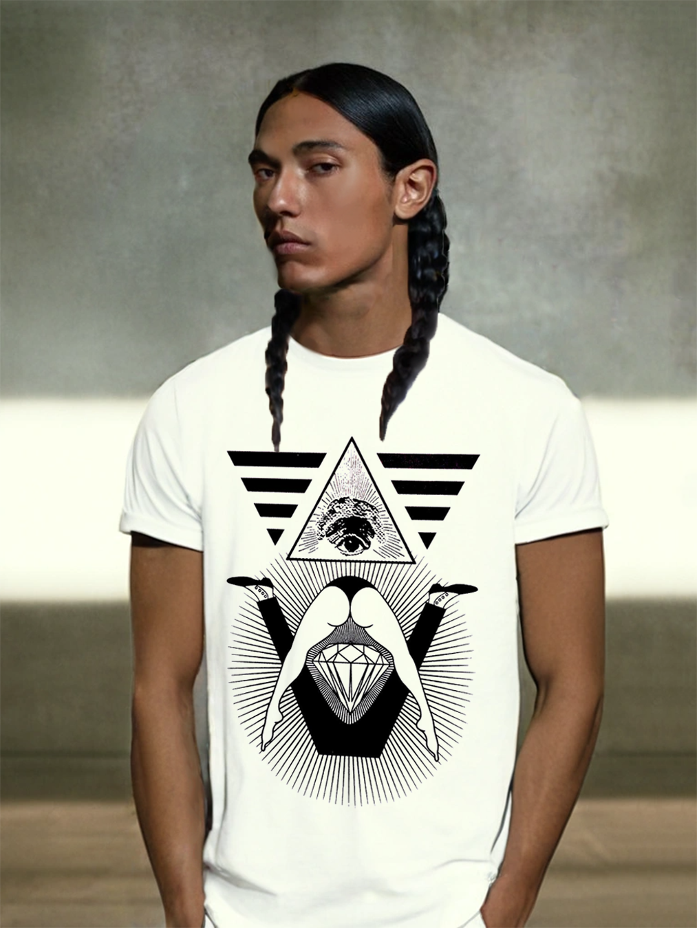 Mind Rape ( B )   　ホワイトTシャツ【 シルクスクリーン 】