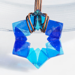 [特別]水晶玻璃“水晶[水]”項鍊[可以選擇繩子的顏色和長度]≪免運費≫ 第7張的照片