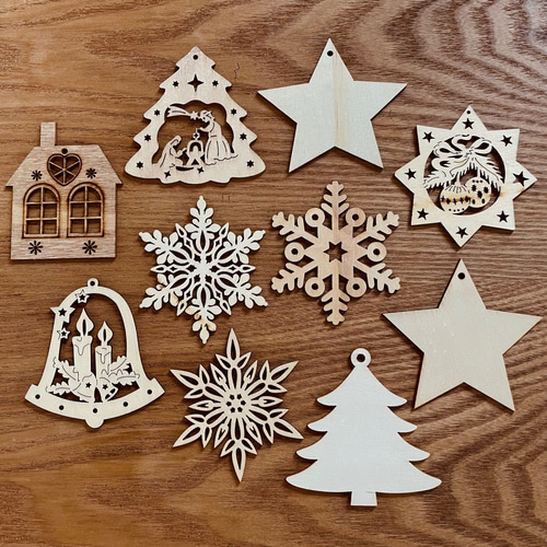 クリスマス 木製オーナメント 大きめ 木製 北欧 クリスマス オーナメント ウッド クリスマスツリー