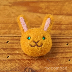 毛氈批次兔子（橘色）☆羊毛氈☆Akakoro☆akatin☆ 第1張的照片