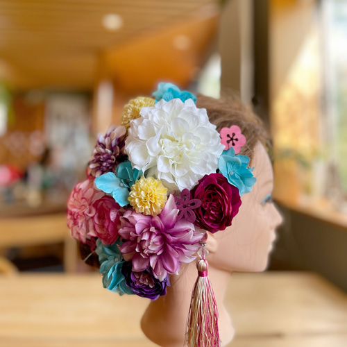 お着物、振袖の画像をお送りください✿オーダーメイド髪飾り ヘッド  