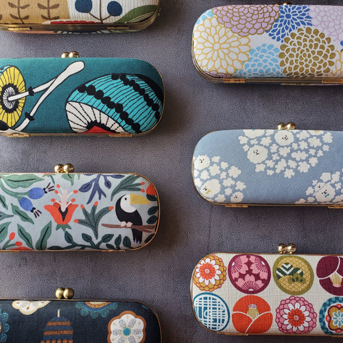 メガネケース No.161 ハードケース 花柄 ペンケース ハンドメイド  