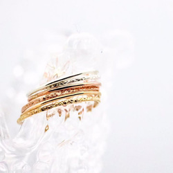 [14kgf] [粉紅金] Wave ring / 1.0mm width / Pinky ring / Leave on OK 第13張的照片