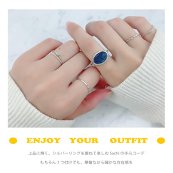 [Silver925] [Silver] Wave ring / 1.0mm width / Pinky ring / Leav 第9張的照片