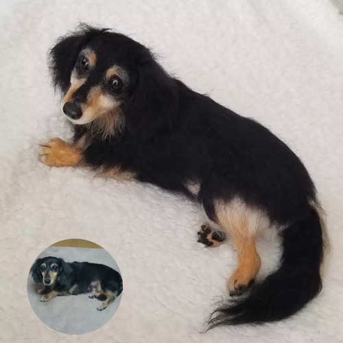 受注制作 羊毛フェルト オーダーメイド サイズ25㎝ メモリアル ペット