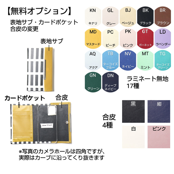 色変更可 オーダーメイド iPhone・Android 全機種対応 手帳型スマホケース モロッカン 青【受注生産】 9枚目の画像