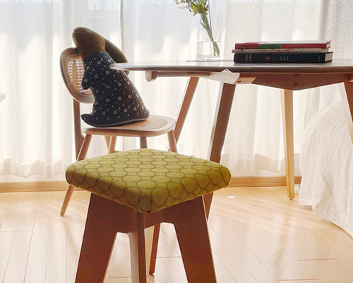 タンバリン メンテナンス張替え用 お手持ちの椅子スツールを張り替え