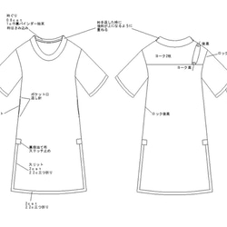 型紙　ピューリタンカラーワンピース　A007-P　レディース 10枚目の画像