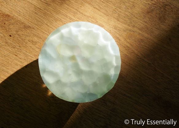 ガラスのアクセサリートレイ -「 KAZEの肌 」● 9.5cm ● みどり 3枚目の画像