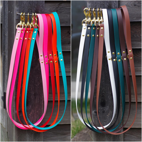 防水】リード（ベルト幅：18ミリ） - biothane・真鍮 - リード・首輪