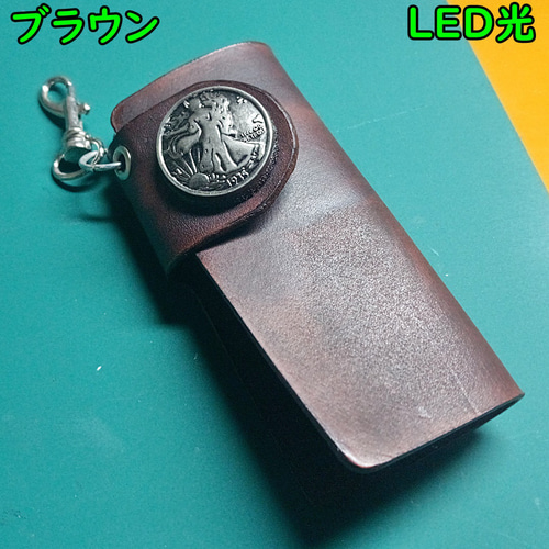 バイカーズキーケース コンチョ 男女兼用 本革 ヌメ革 サドルレザー