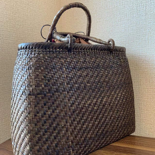 胡桃 くるみかごバッグ 手作り 胡桃籠バッグ 内布あり Lサイズ