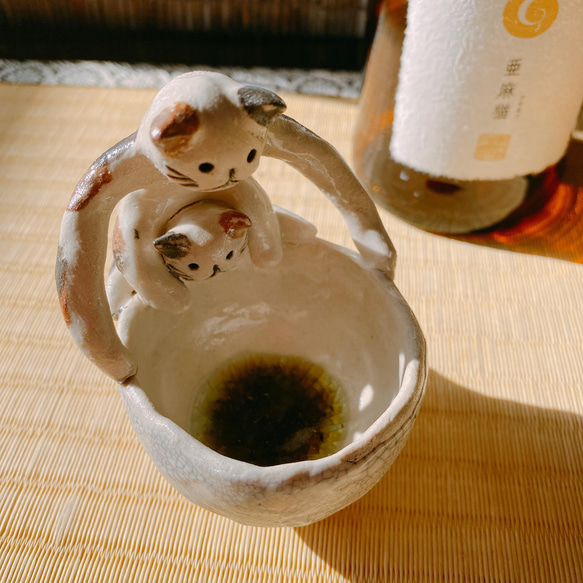[情人節禮物] Nekomata 的咆哮妖怪陶器，尊重福島當地的妖怪 Tenaga-Ashinaga 第5張的照片
