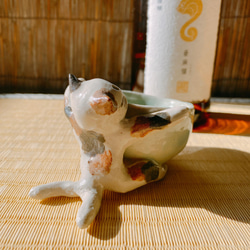 [聖誕禮物] Nekomata 咆哮的妖怪陶器緊緊握著碗 第4張的照片