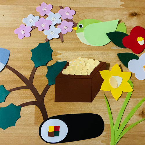 壁面飾り【節分】2月 豆まき 切り絵 とことこ♪ 通販 10835755｜Creema