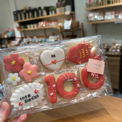即日発送可 ＊数量限定＊100日祝いに＊お誕生日アイシングクッキー