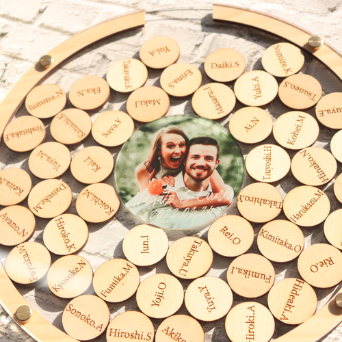 ゲスト名入れ無料】結婚証明書 ラウンド お好きなイラストで作成でき