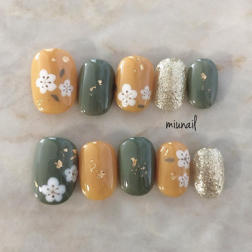 186］振袖に合わせてカラー変更無料♪成人式/旬/和ネイル/梅/ミラー  