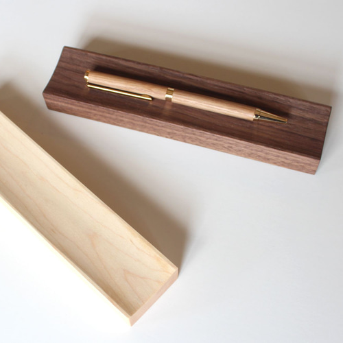 ペントレー｜全2種類 木製 トレイ ペン置き おしゃれ 文房具 無垢