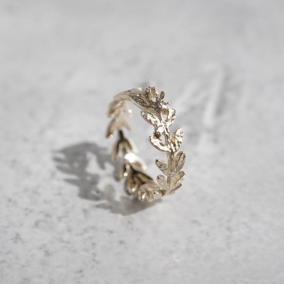Olive leaf diamond ring [R002K10/K18] 5枚目の画像