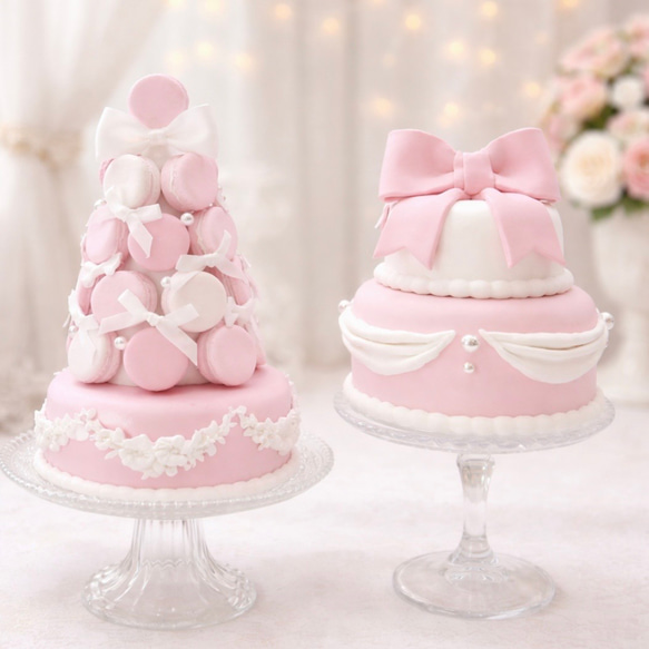 No.1124オーダークレイケーキ　＆ドーナツマカロン 華やかウェルカムスペースに♡カラーオーダー｜クレイケーキ＆マカロン