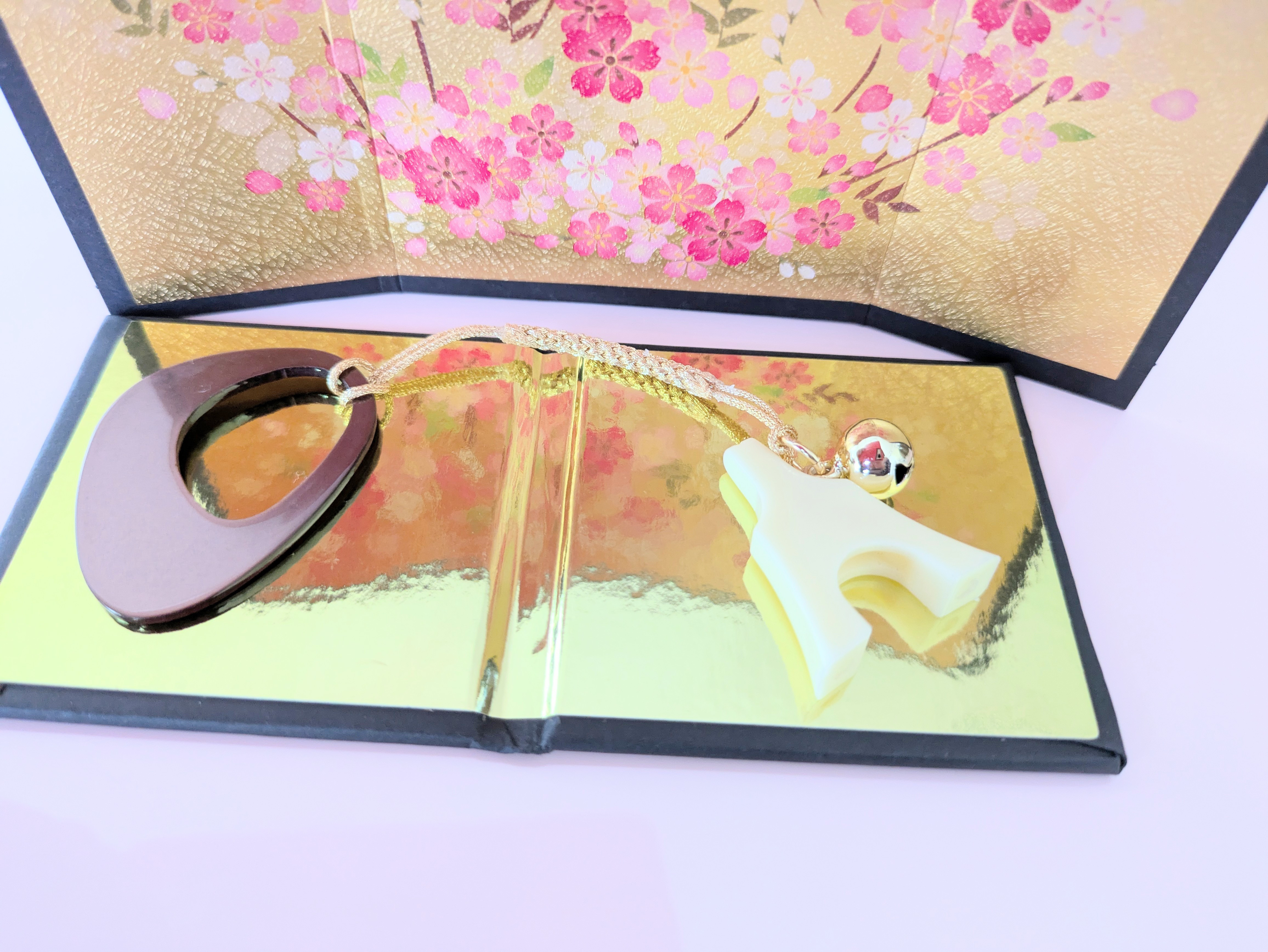 梅と松  お筝を弾く日本髪の渋いお嬢様  アンティーク 筝掛け