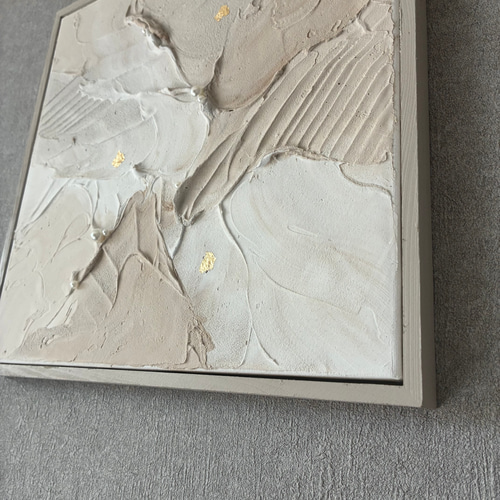 現代アート 35×35㎝ テクスチャーアート フレーム付き インテリア