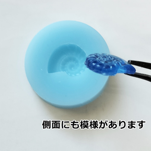 アンモナイト・化石型シリコンモールド・粘土型・2液性エポキシ