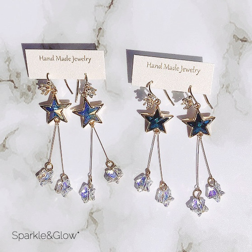 スワロフスキーの星が煌めくピアス/イヤリング[ER-19