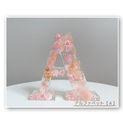 アルファベットS ハーバリウム イニシャルオブジェ《名入れ・背景