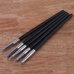 5本セット細いタイプシリコンペン！パーツの封入やレジンをまぜるのに便利なシリコン製の筆・ブラシ ／型番8ーB 8枚目の画像