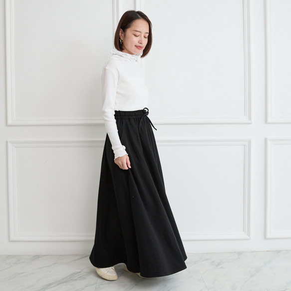 汗水長裙黑色 第4張的照片