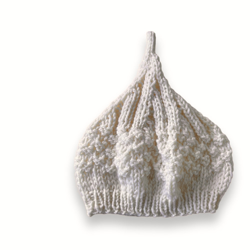 再販!! ウールどんぐり帽子 オフホワイト フリーサイズ プチギフト  