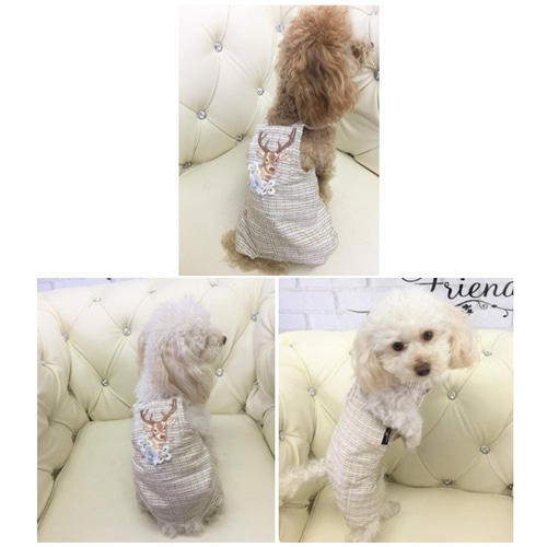 ロンパース つなぎ カバーオール ドッグウェア 冬 ナチュラル ツイード