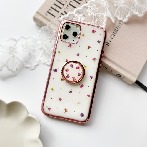 可愛い♥️iPhone13ProMAX用 スマホケース 手帳型 ローズゴールド