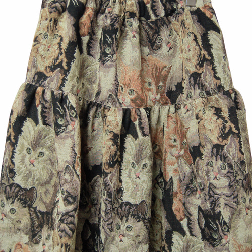 Vintage Skirt 猫プリントスカート