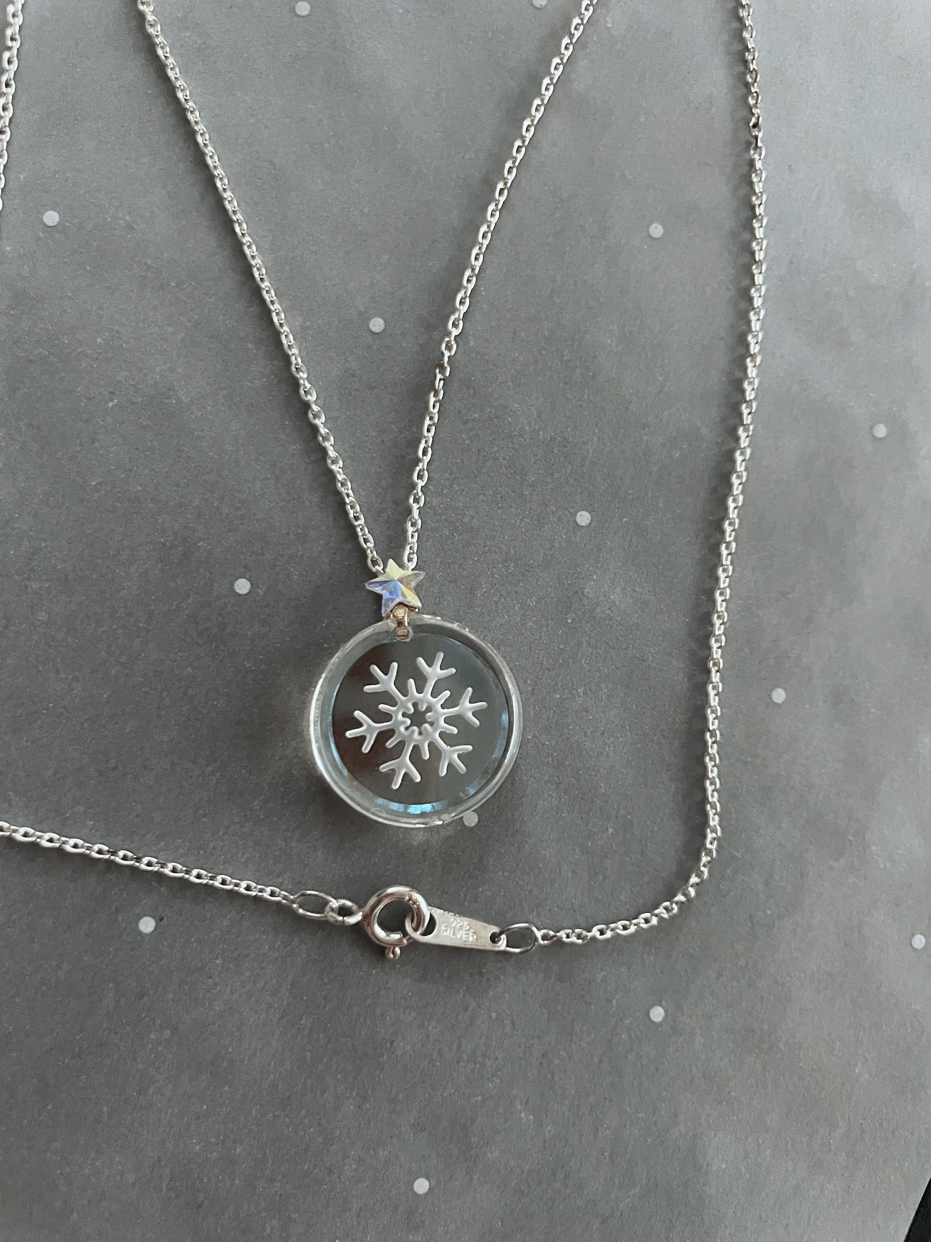 snowflake vintage intaglio ❄︎ 雪の結晶のペンダント インタリオ ヴィンテージ シルバー