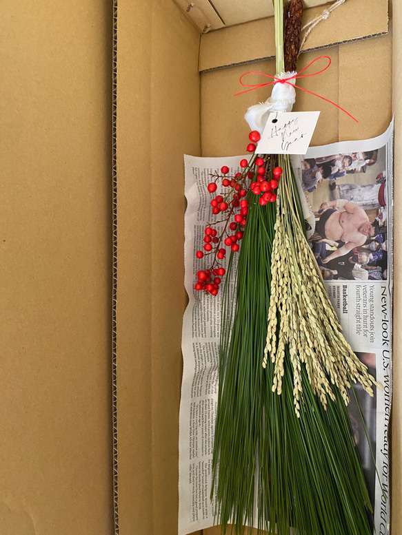 シンプルにまとめた大王松のお正月飾り S しめ縄・しめ飾り 無店舗花屋