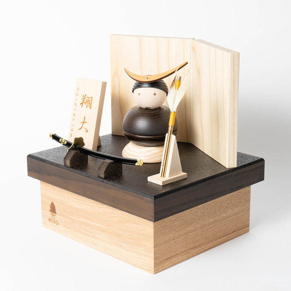 ことの木製鎧（伊達政宗）（0512）｜コンパクトな木製の五月人形｜コンパクト｜おしゃれ｜インテリア 2枚目の画像
