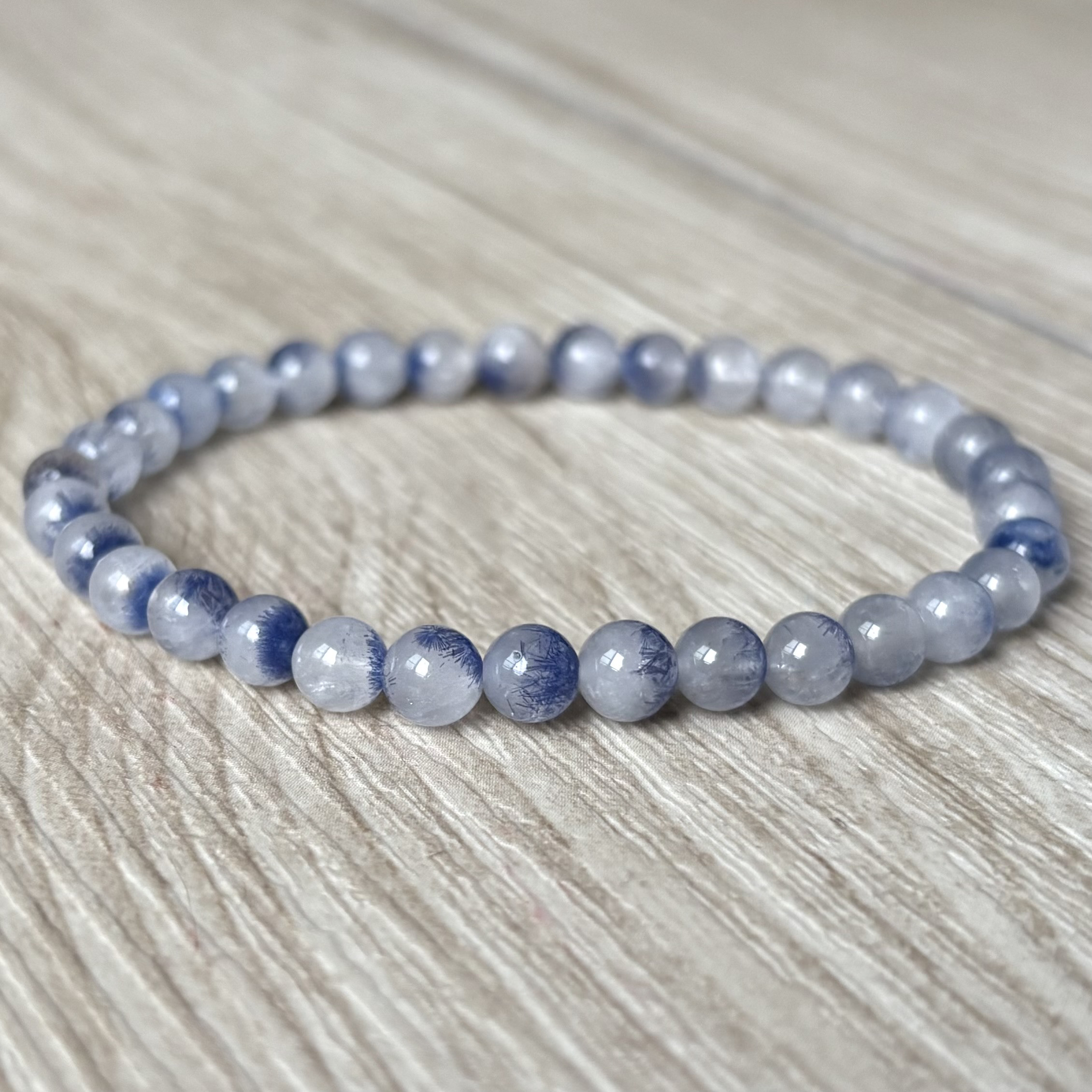 様々なチャンスを引き寄せる/デュモルチェライト・インクォーツ/天然石 ストーン ブレスレット